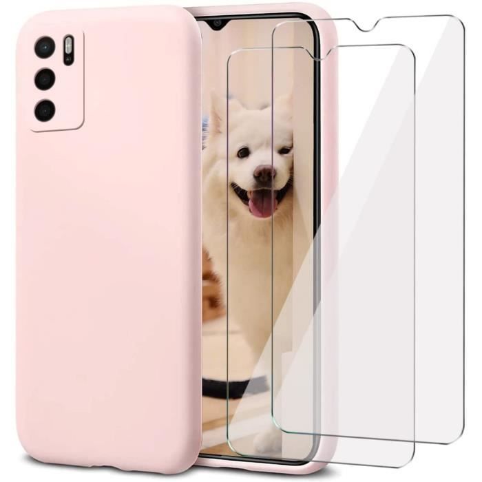 Coque Compatible avec Oppo A16 / Oppo A16s + [2 Pièces] Protection d'écran en Verre Trempé