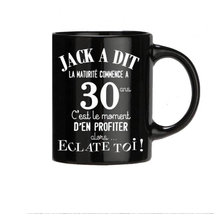 MUG JACK A DIT 30 ANS- NOIR