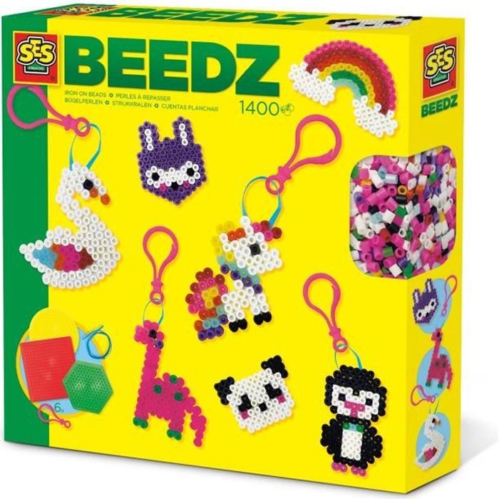 SES Creative ensemble de perles en ficelle Porte-clés junior 1400 pièces
