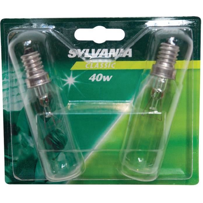 SYLVANIA Tube à incandescence E14 - 40 W - 25 x 90 mm - Clair