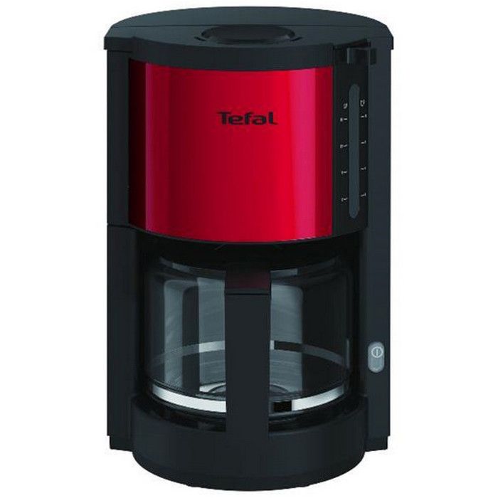 TEFAL - Cafetière 1,2L 15 tasses Rouge et inox