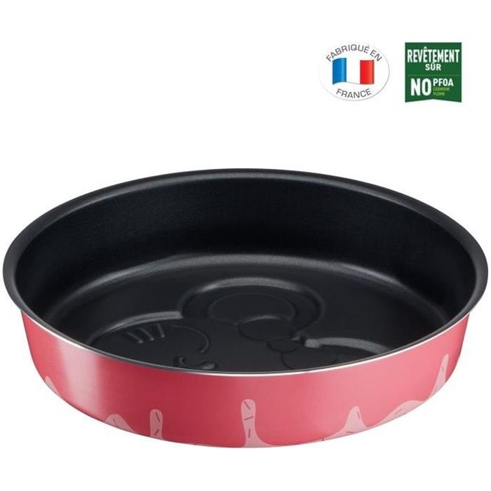 CHEFCLUB BY TEFAL J5679602 Moule à manqué embossé souris 24 cm rose