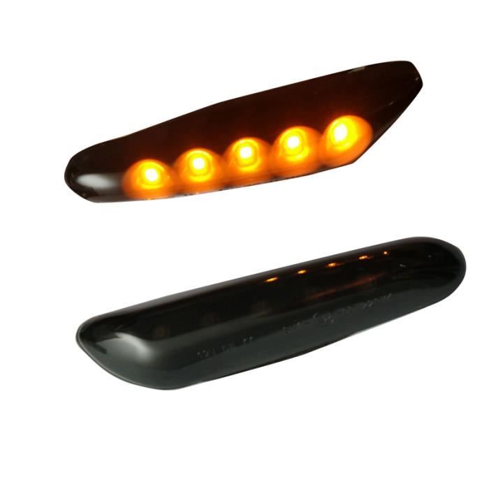 LED Paire Clignotant Marqueur Latéral Feux position pour BMW E90 E91 E92 E46 E60 E81 E82 E83 E88 E87 NOIR