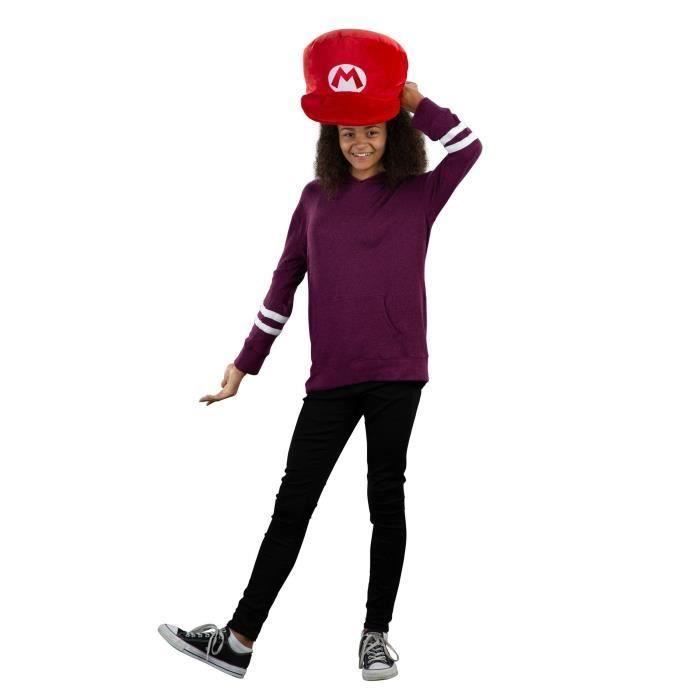 TOMY Super Mario - Peluche Mocchi Mocchi Casquette de Mario Rouge 30 cm