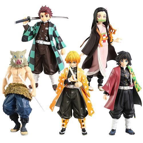 Set de 5 pièces Figurines Demon Slayer Modèle Jouet Cadeau 18 cm
