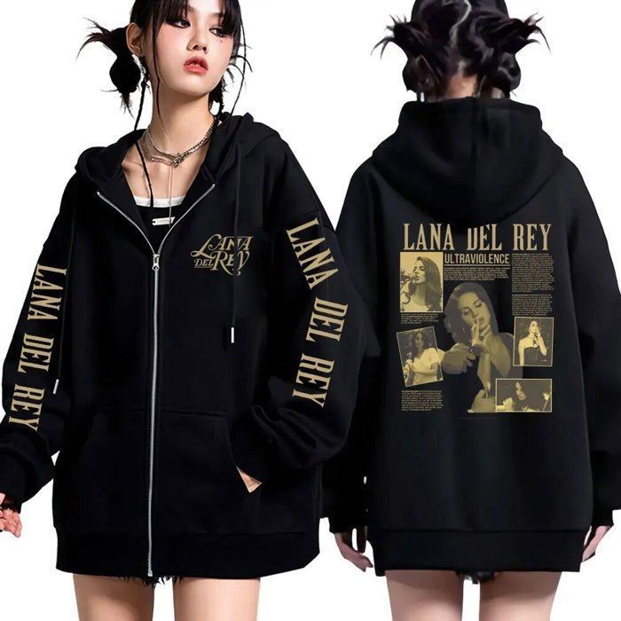 Sweat à Capuche Zippé Nana Osaki - Motif Manga Black Stone - Coupe Ample Harajuku - Hommes Femmes