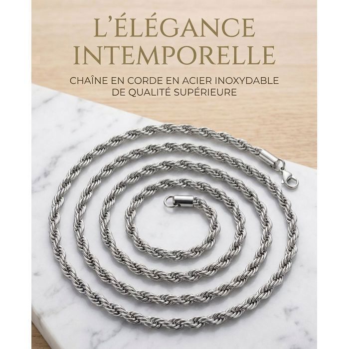 Collier En Or Jaune 18 Carats (750/1000) - Maille Serpentine Ras Du Cou - Longueur 50 Cm - Neuf Avec étiquettes