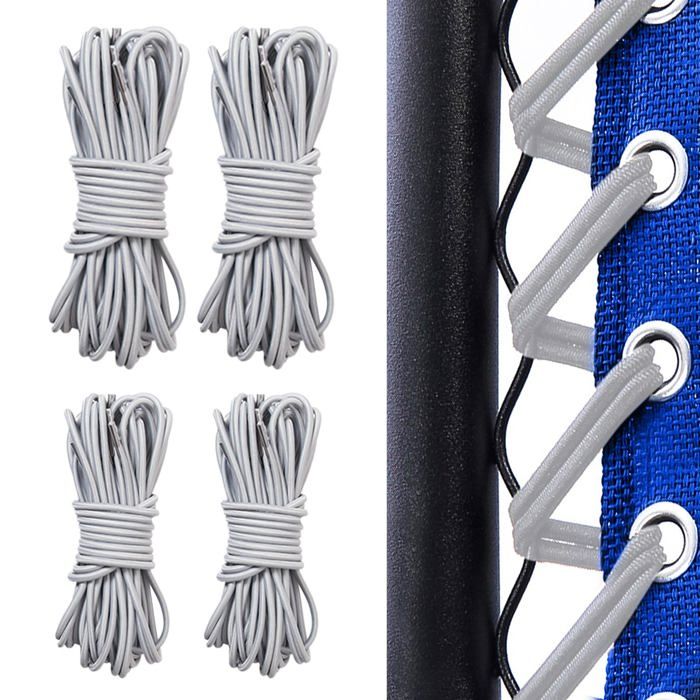 Kit De 4 Cordes élastiques De Remplacement Pour Fauteuil Transat - 2 Longues (25 Cm) Et 2 Courtes (15 Cm). Tissu Oxford Résistant. - 6