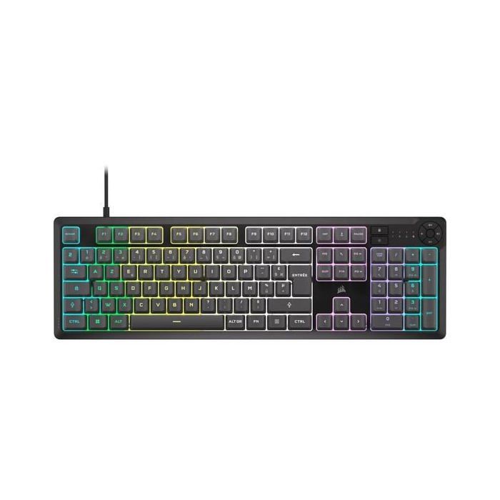Clavier gaming – CORSAIR – K55 CORE – Rétroéclairage RGB – Résistance aux éclaboussures – Mécanique
