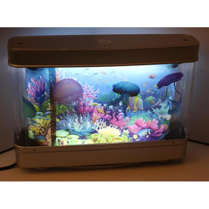 Comparer les prix de Lampe D'Aquarium Simulée Réservoir D'Aquarium Veilleuse Décorative Océan Virtuel Dynamique LED Lampe de Table Décor de Chambre