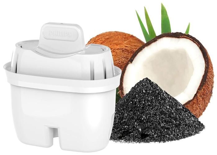 Filtre Pour Carafe Filtrante - PHILIPS - Micro X-Clean - Réduction Chlore - Filtration Eau - Mixte