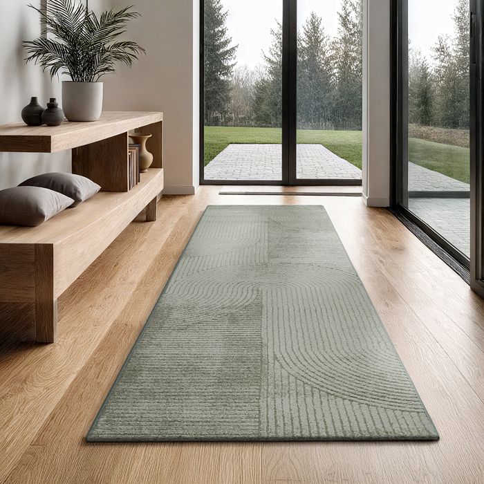 Tapis Moderne - THE CARPET - Everest - Effet 3D - Vert - 80 x 300 cm