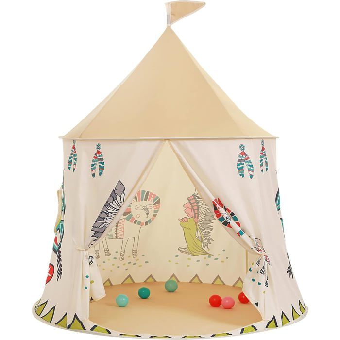 Tente de Jeu Enfant, Tente de Jeu, avec Filet, Tente Princesse Château