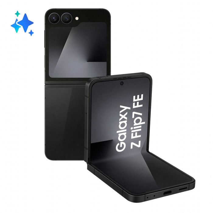 Samsung Galaxy Z Flip7 FE Nero Smartphone Pieghevole 8GB RAM 256GB 50MP