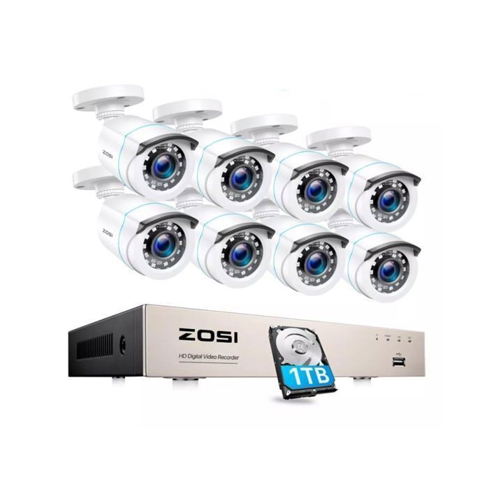 Kit de surveillance BAZARLAND30 ZO.SI 8 caméras Disque dur Vision nocturne infrarouge - vue 2