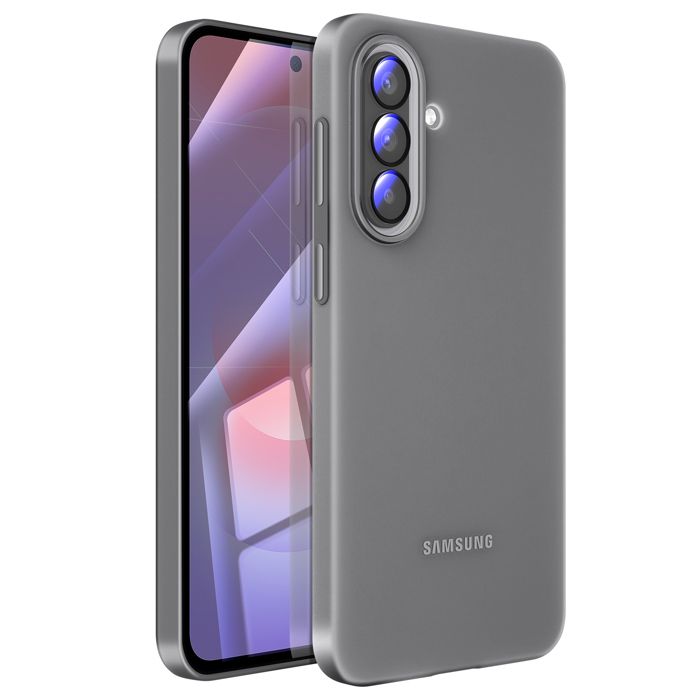Samsung Coque - Galaxy A37 - Silicone lisse - Rebords surélevés Gris - vue 5