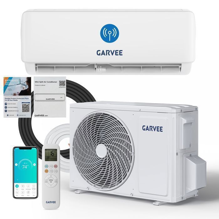 Climatiseur split 24000 BTU A++ Inverter : chauffage + refroidissement ultra silencieux 19dB filtre antibactérien WiFi – Installa