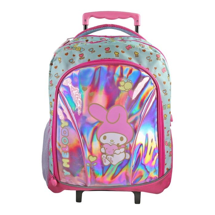 MY MELODY - Sac à roulettes scolaire BIRDY - Rose - Effet holographique - 2 compartiments MY MELODY - Sac à roulettes scolaire BIRDY - Rose - Effet holographique - 2 compartiments
