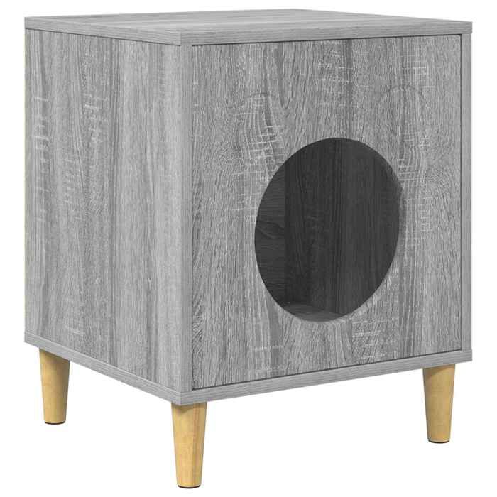 Maison pour Chat - vidaXL - cabane pour chat - bois dingénierie - gris sonoma - 42 5 x 40 x 53 cm{gih15b} Maison pour Chat - vidaXL - cabane pour chat - bois dingénierie - gris sonoma - 42 5 x 40 x 53 cm{gih15b}