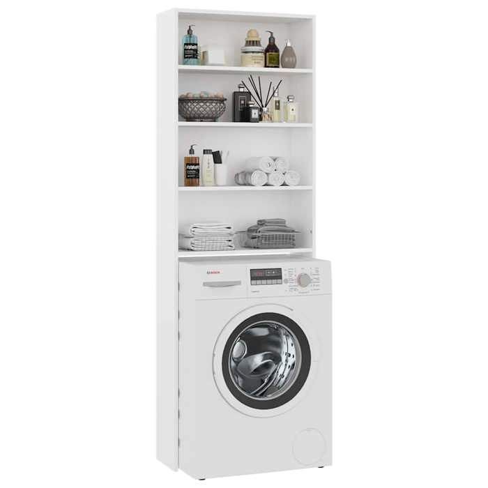 Meuble pour machine à laver Blanc 64x24x190 cm_2 ans garantie_59912