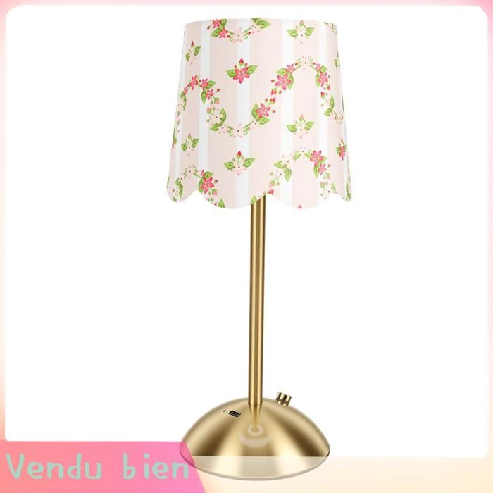 AUCUNE lampe de table rechargeable Lampe de table sans fil lampe de bureau rechargeable avec abat-jour en luminaire poser UNE