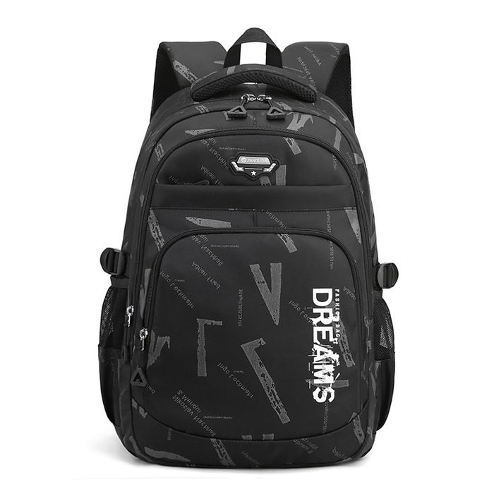XJYDNCG Sac à Dos Enfant Sac Scolaire Garçon Grande Capacité Imperméable Pour Primaire Collège Lycée - Noir Blanc