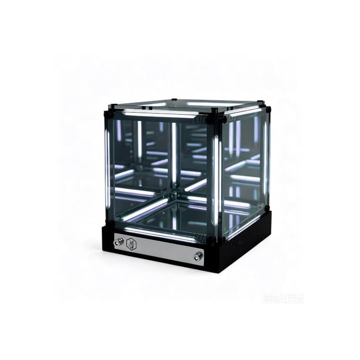 Veilleuse - LONYIABBI - Cube Miroir 4D - LED USB-C rechargeable - Tactile - Acrylique transparent