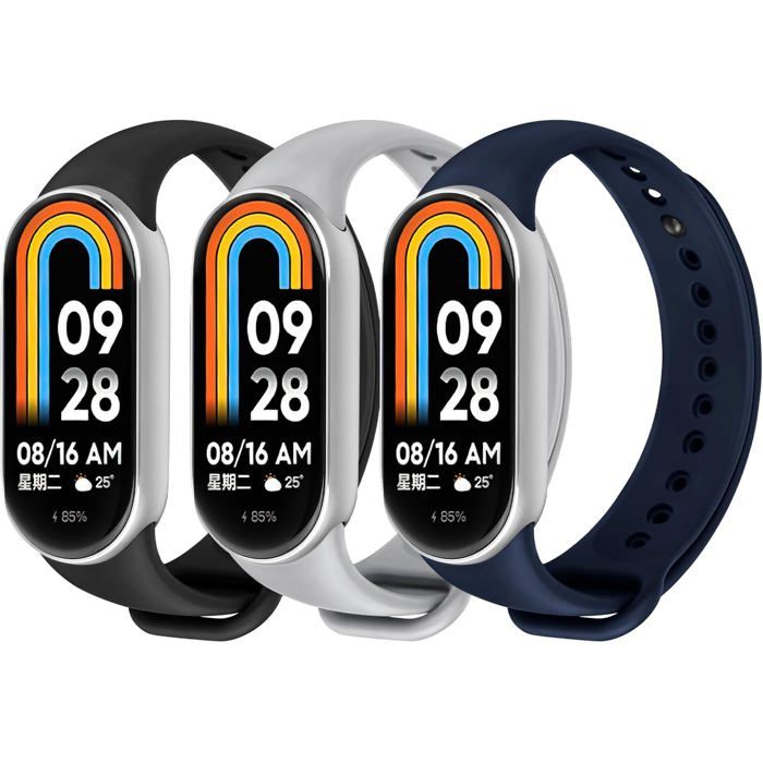 Disponible en 3‑20 pièces bracelet de remplacement compatible Xiaomi Mi Band 8 /9 /10 bracelet ajustable pour bracelet connecté
