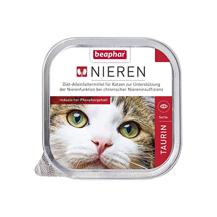 Régime rénal pour chat - BEAPHAR - Nierendiät - Teneur réduite en phosphore - Huile de saumon - Taurine