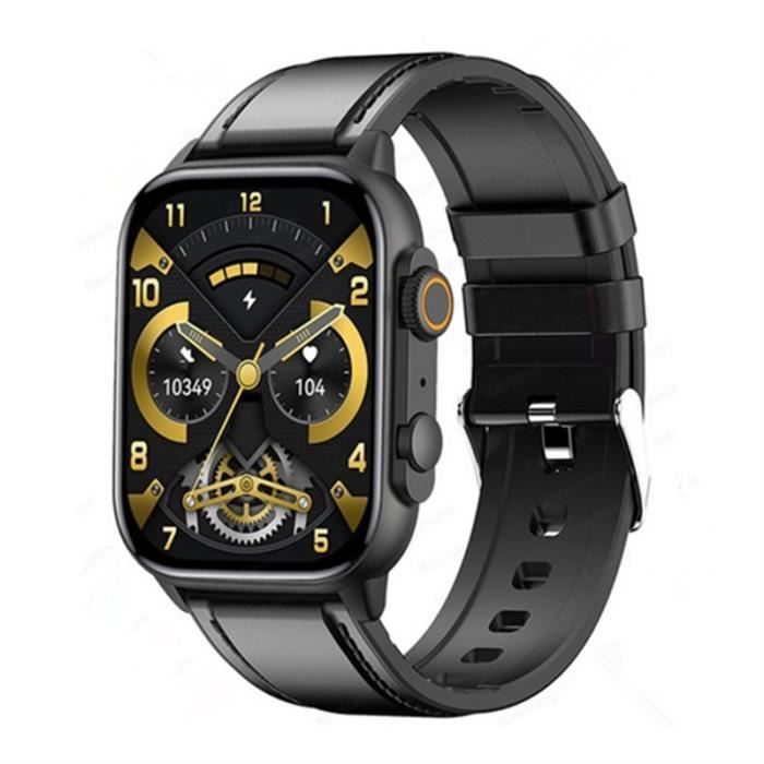 Cuir noir HK95 Ultra Series 8 Smartwatch pour hommes et femmes