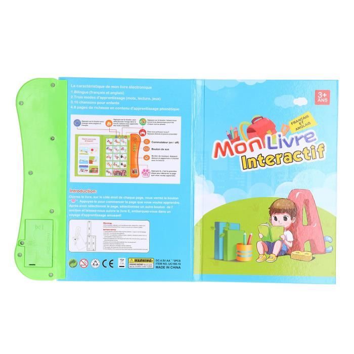 Livre Sonore Éducatif Espagnol – Parlant – 11 Thèmes – Jeux Et Histoires – Dès 3 Ans – 25x23 Cm – Stylos Inclus
