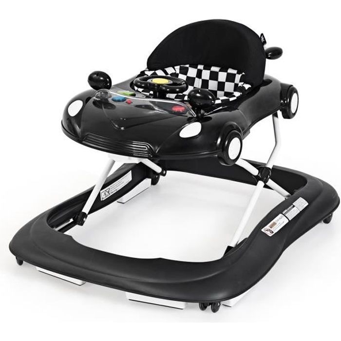 GIANTEX Trotteur B b s volutif Pliable 2 en 1 avec Lumi re et