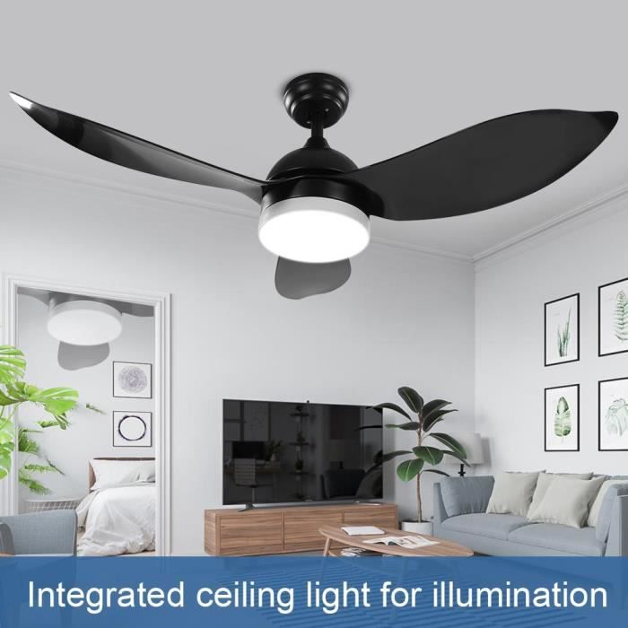 65w Ventilateur De Plafond 48sw 8006 A 48 Po Led Avec Telecommande A 3 Lames Noir Achat Vente Ventilateur De Plafond 65w Ventilateur De Plafond Cdiscount