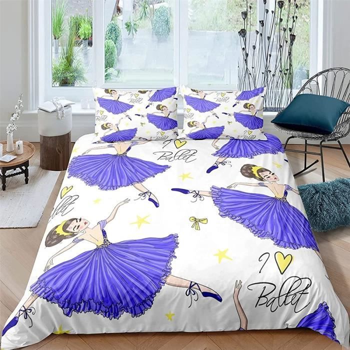 Housse de Couette - Marque - Fille Violette - Impression 3D