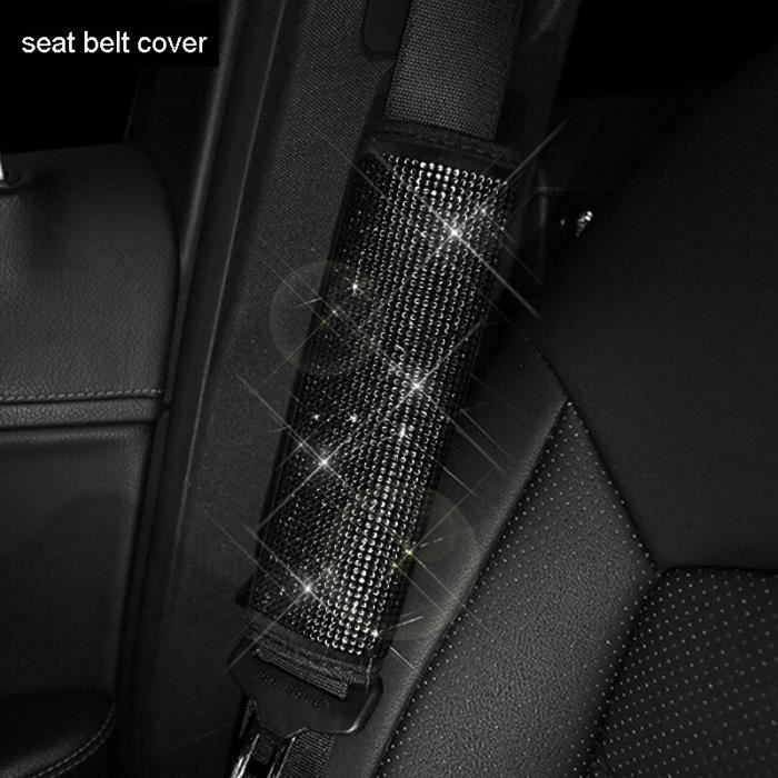 Pommeau,Couvercle de changement de vitesse de voiture en cristal de  diamant,paillettes de biscuits,manette - 1pc seat belt cover - Cdiscount  Auto
