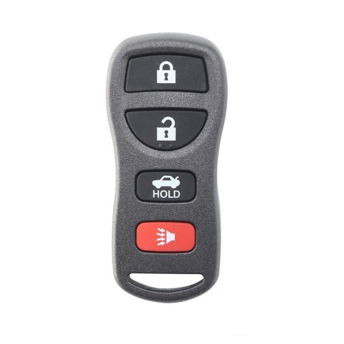 Coque de clé à distance de voiture à 4 boutons, KBRASTU15, Porte-clés sans clé pour Nissan 350Z, Armada, MF i