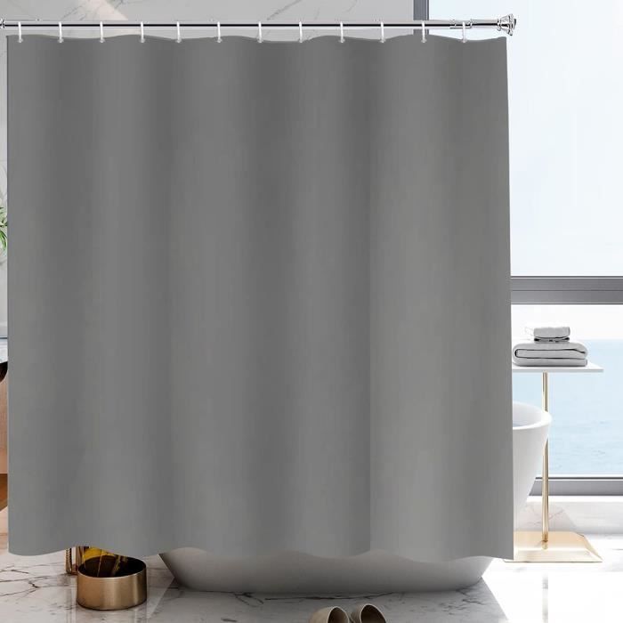 Rideau de douche 180x200 Tissu | Rideau baignoire Large | Rideau douche  étanche