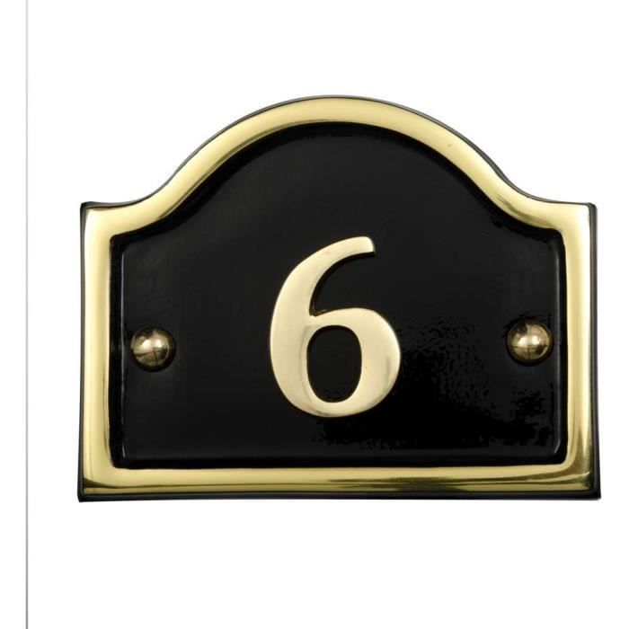 Motif Collection Premium 10,2 Cm Finition Laiton Poli Maison Numéro De