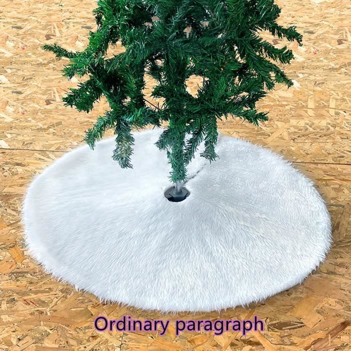 Tapis de sapin de Noël en peluche bleu et blanc - 122 cm, Bleu-Blanc Tapis de sapin de Noël en peluche bleu et blanc - 122 cm, Bleu-Blanc