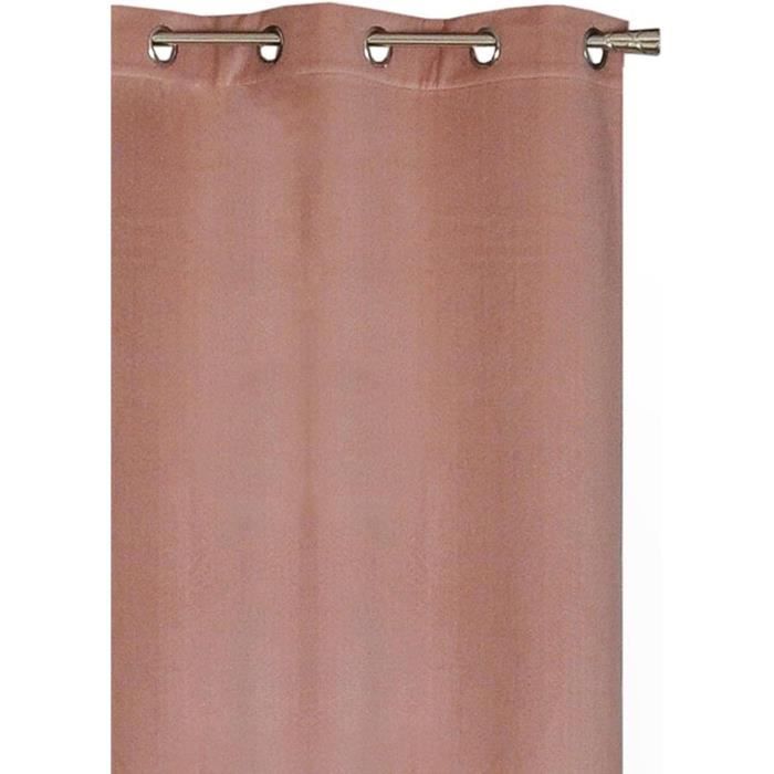Lot De 2 Rideaux Velours Occultant 140x280cm - Bleu, Thermique, Isolation Anti-froid, œillets