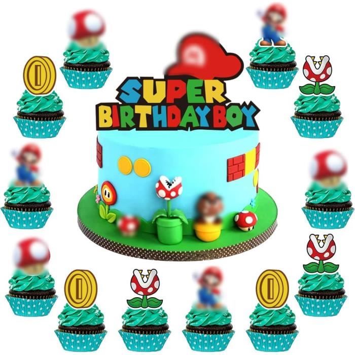 6 Figurine Décorations Gâteau Anniversaire – Thème Enfants Coloré – PVC Résistant & Mignon Deco Cupcake Enfant