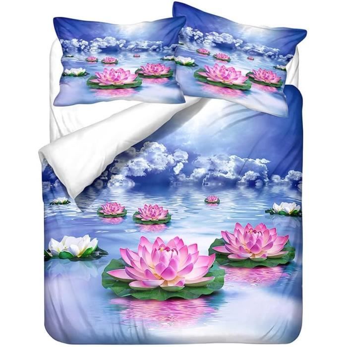 Parure De Lit 2 Personnes Adulte Housse De Couette 240×260 Bambou Pierre Zen Forêt Parure De Lit 3D Motif Housse Couette Ave[q29683] - Maison