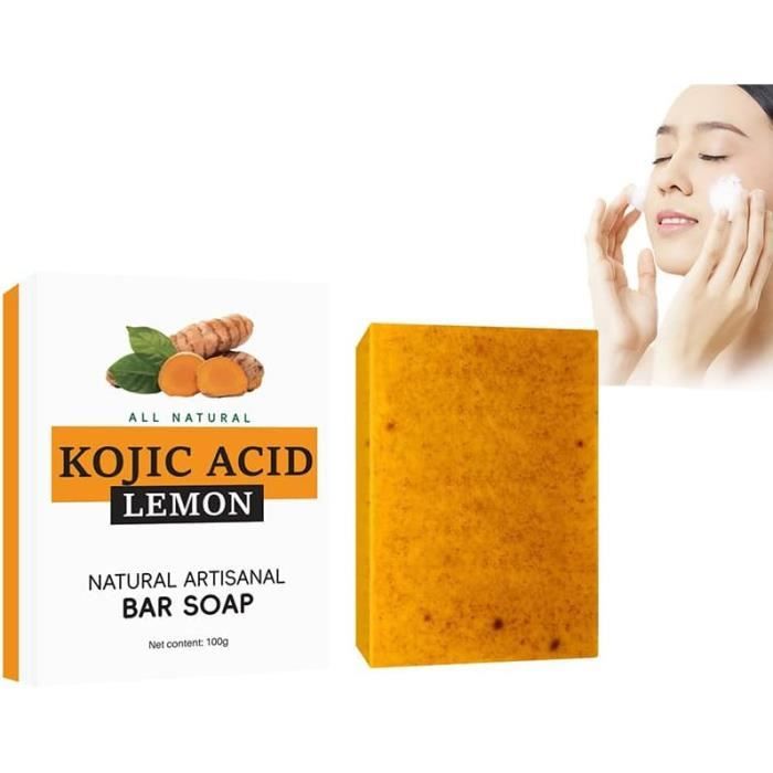 ARCHIDATE Kurkuma Seife Mit Kojisäure & Zitrone – Aufhellende Gesichtsseife, 100g