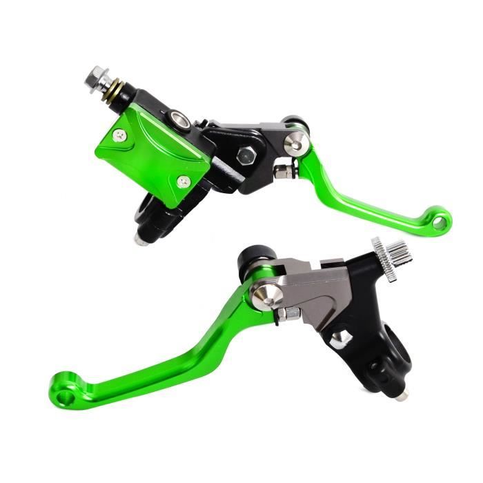 Kit Frein Moto Levier Embrayage Moto KIMISS 22mm - Maître-cylindre Hydraulique Universel Noir Kit Frein Embrayage Universel