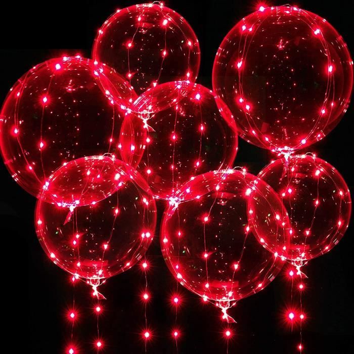 Ballons LED Géants 24 Pouces - Lot De 10, Bleu, Avec Guirlandes Lumineuses 3 M, Pour Mariage, Anniversaire, Noël - 2