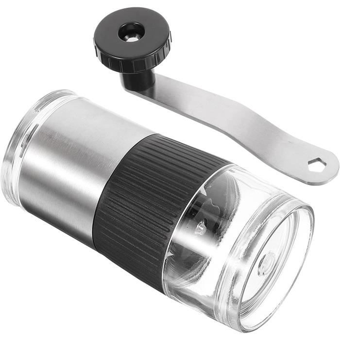 Moulin à Café Manuel – Broyeur Conique Réglable 40 Niveaux – Capacité 30 G – Acier Inox – Pour Expresso, Voyage, Camping – Noir - 9