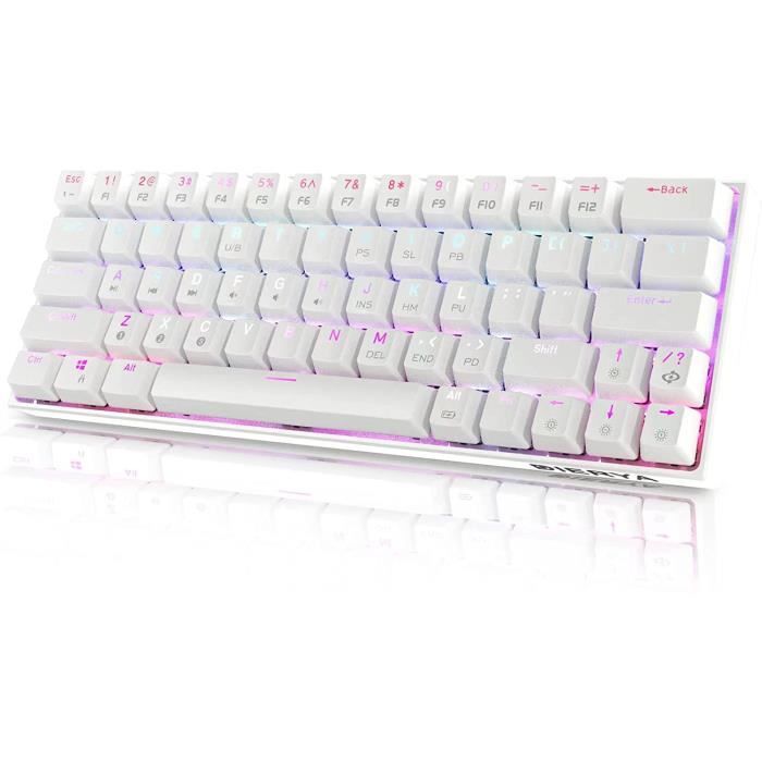 SOLIDEE Clavier Mécanique 60% Joker – RGB, Bluetooth 5.0/Filaire, Switches Gateron Red Hot-swappable