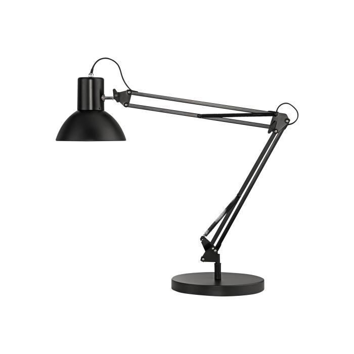 Lampe de bureau - Unilux - Success 80 - E27 - Noir - 1 ampoule nécessaire