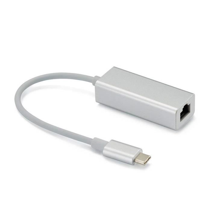 Adaptateur USB-C vers RJ45 blanc