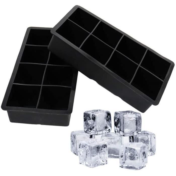 Lot De 3 Bacs à Glaçons En Silicone Avec Couvercle Et Pince à